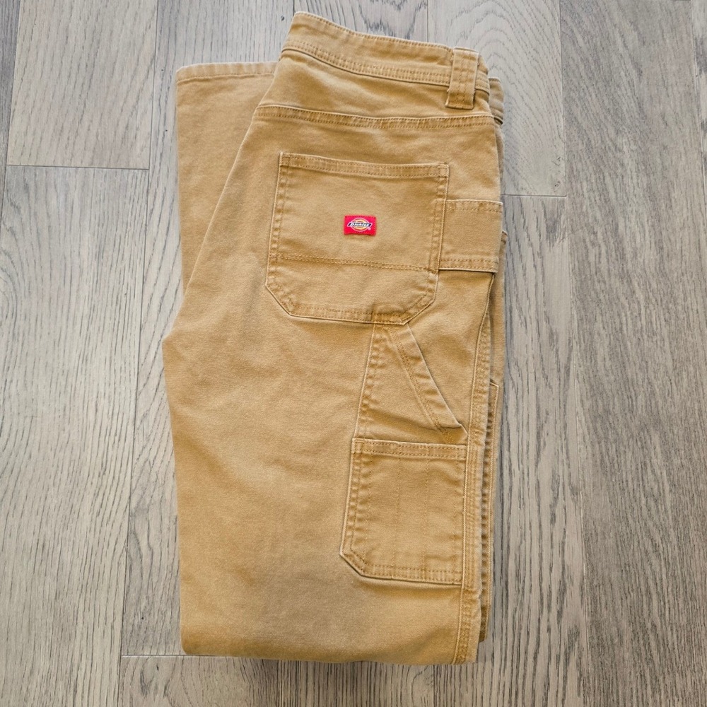 Dickies Brown Duck Canvas Double Knee Womens Sz 4 Carpenter Pants
